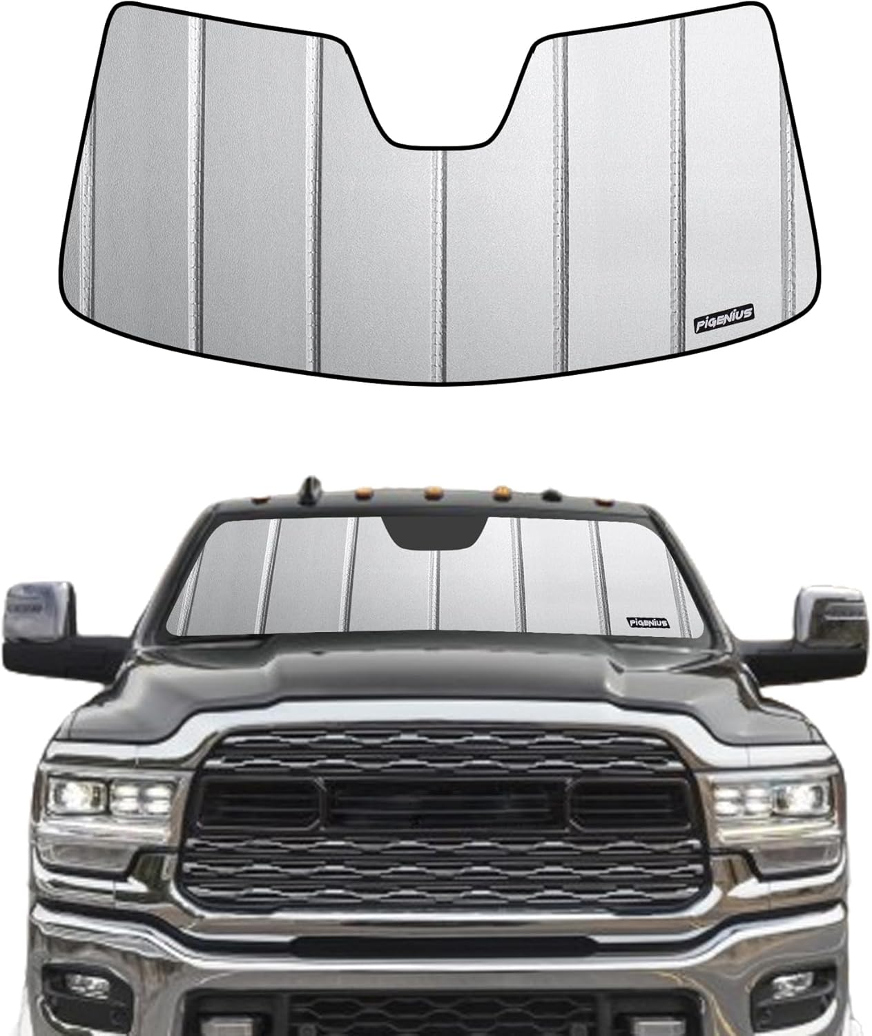 Pigenius Windshield Sunshade for Ram 2500/3500/4500/5500 2019-2025 with 5 inch Wide Sensor - HyperShield