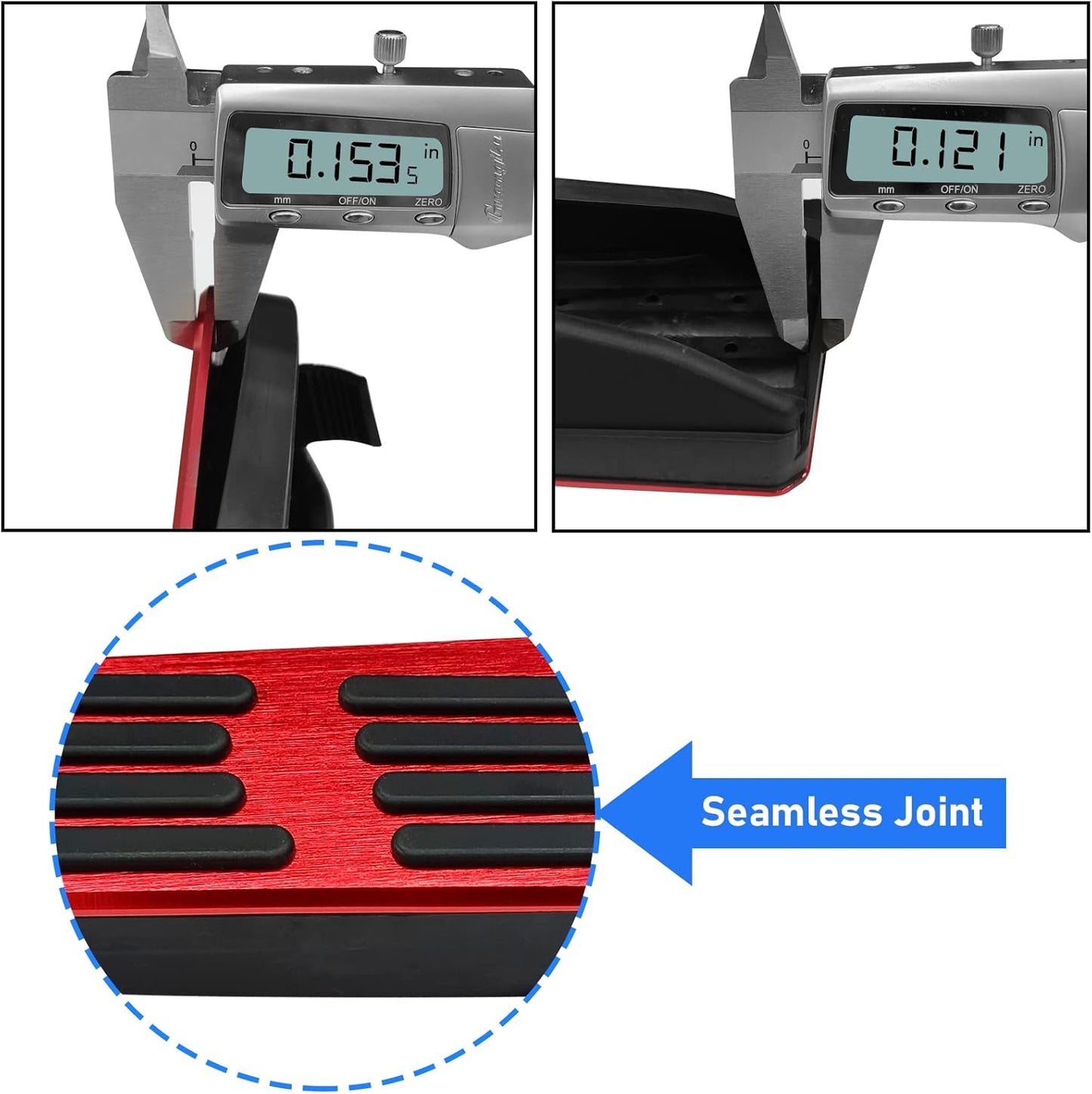 Jaronx Compatible with BMW Pedal Covers, No Drill Pedal Pads Anti-Slip Pedals Compatible with BMW 3' E90 E91 E92 E93/5' F10 F11/6' F12 F13/7' F01 F02/X3 F25/X4 F26/X5 E70/X6 E71/Z4 E89 (B Model-Red)