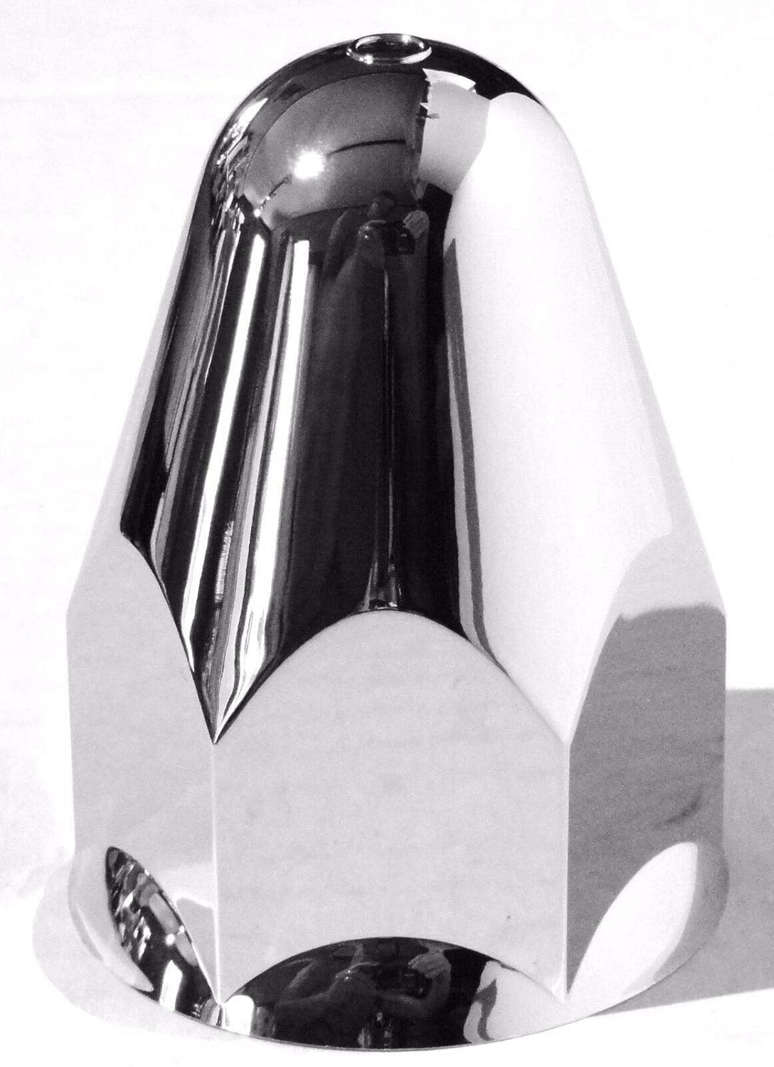 United Pacific 10045 Wheel Lug Nut Cover Set, 1-1/2" x 2-3/4", Chrome, Plastic, Bullets, Push-On Style