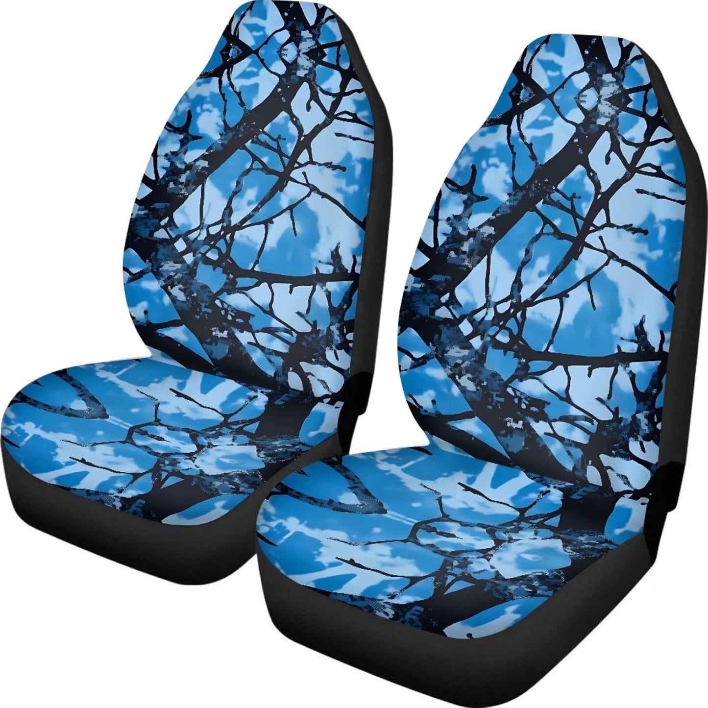 KEIAHUAN Galaxy Owl Car Seat Cover for Women Men, 2 Packs High Back Bucket Universal Fit Auto Seat Covers for Cars, Trucks, SUV, or Van