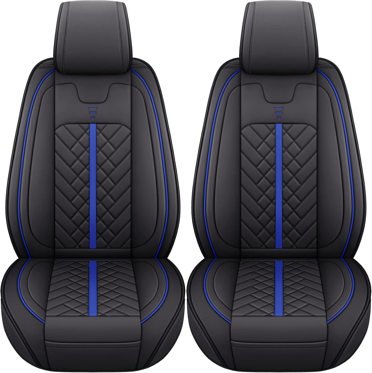Tomatoman Front Seat Covers Compatible with Toyota Corolla Rav4 Camry 4runner Honda Civic Accord HRV CRV Nissan Altima Sentra Hyundai Tucson Accent Elantra(2PCS/Black)