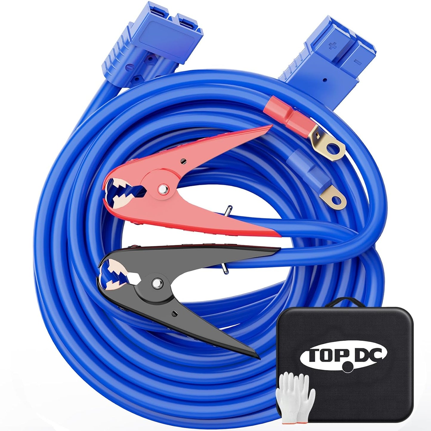 TOPDC Jumper Cables 1-Gauge 25-FT 700Amp Heavy Duty Booster Cables with Carry Bag (1AWG x 25')
