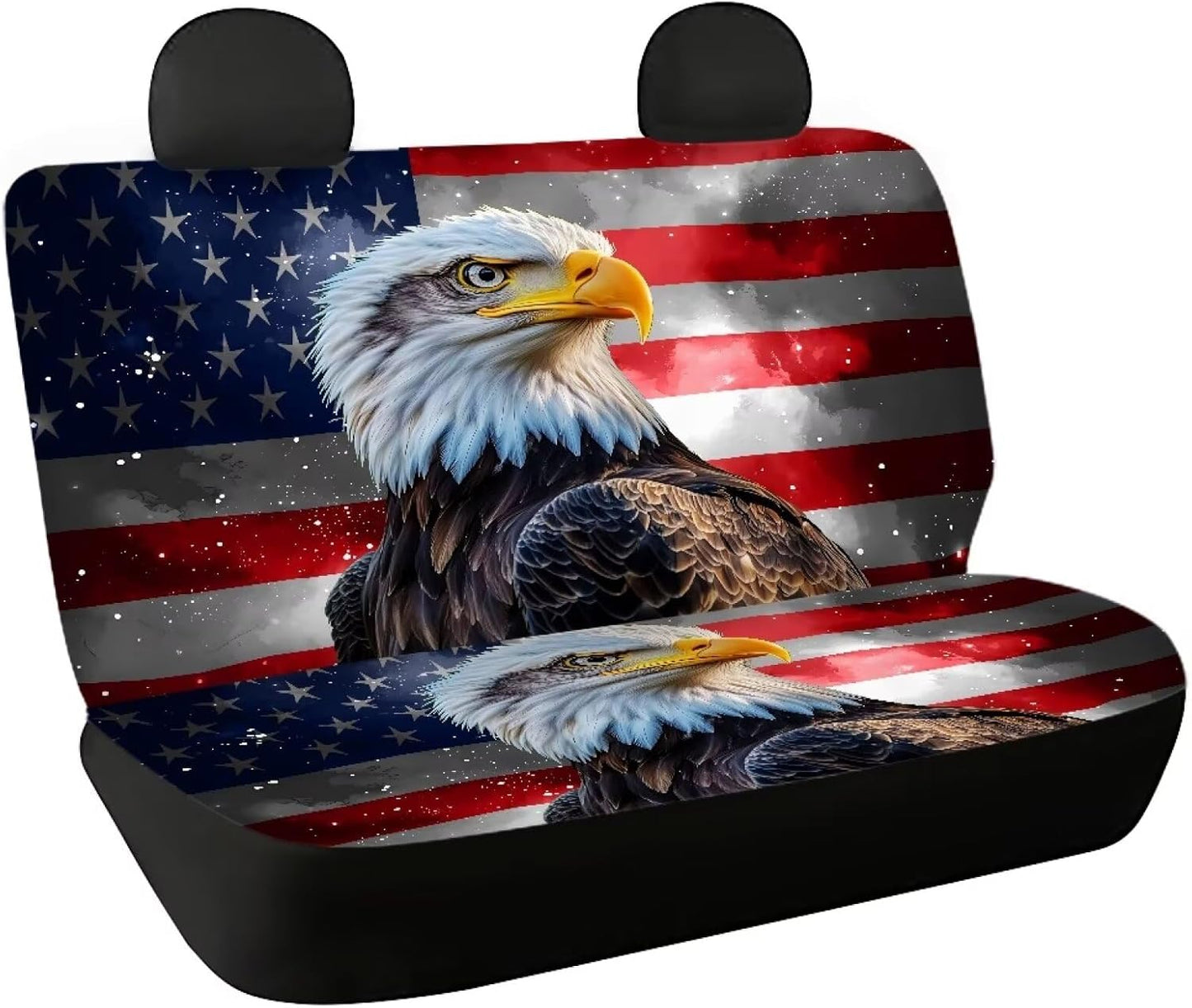 AFPANQZ Cowhide Milk Cow Print Car Rear Bench Protective Seat Cover - Brown, Polyester Fabric, Universal Fit, Full Wrap, Dust-Proof - For Trucks, Vans, SUVs