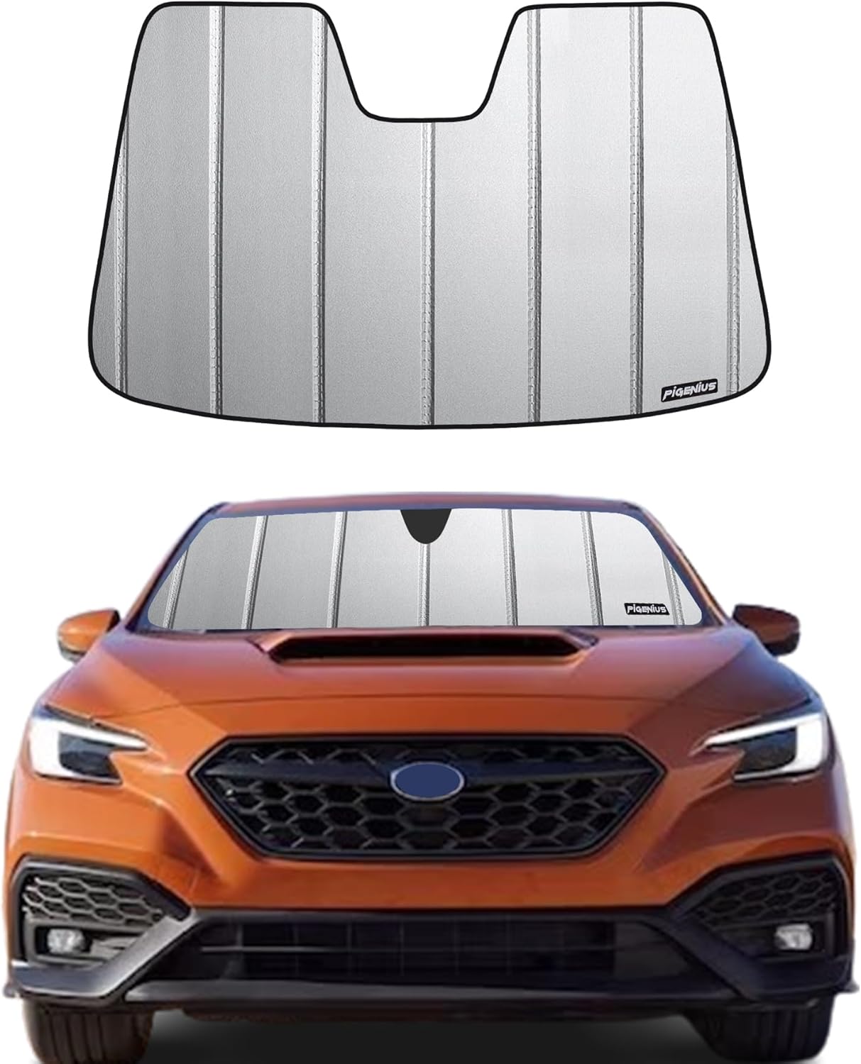 Pigenius Windshield Sun Shade for 2022 Subaru WRX Front Window Sunshade - Premium Folding Sunshade(Without Eyesight Driver Assist)