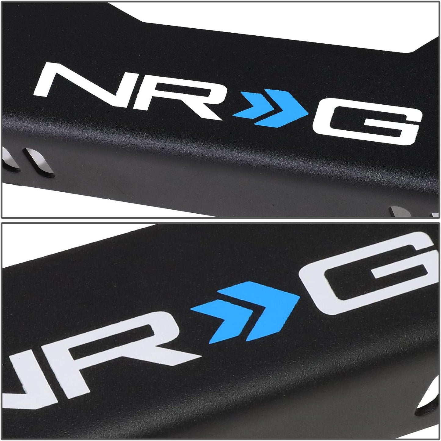 NRG Innovations NRG-RSC-100MB Adjustable Mild Steel Bucket Racing Seat Side Mounting Bracket Kit, Black Powder Coat