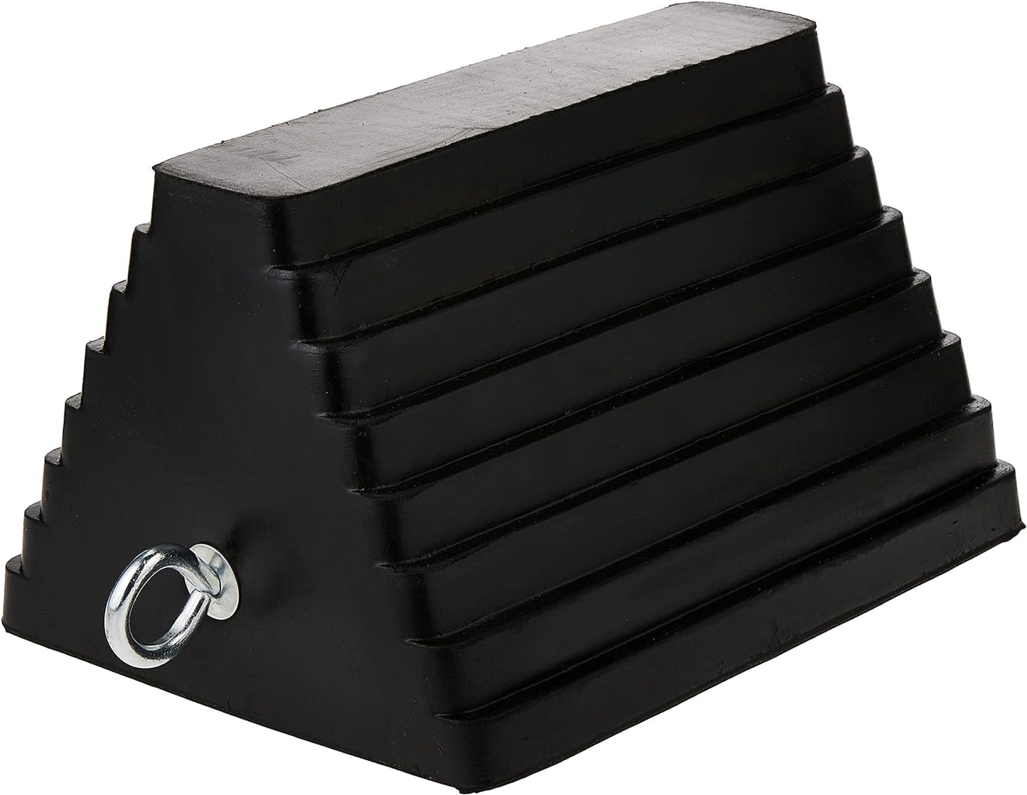 MAXXHAUL 80681 Solid Rubber Heavy Duty Wheel Chock with Eyebolt, 2 Pack, MaxxHaul 80681-10" x 8" x 6"