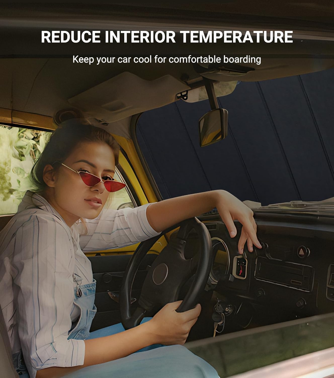 Pigenius Windshield Shade for 2018-2023 Subaru Crosstrek/2017-2023 Impreza, with EyeSight Driver Assist - Safeguard