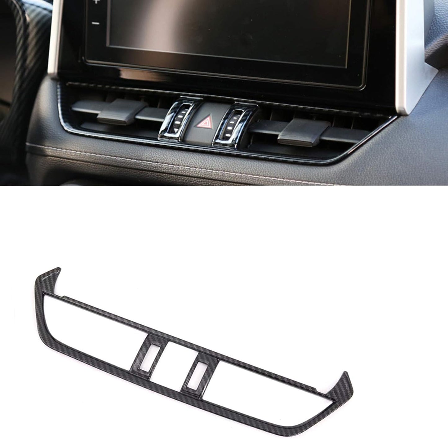 for RAV4 RAV 4 2019 2020 2021 2022 2023 2024 Car Door Lift Armrest Strip Side Door Handle Handles Cover Trim Interior Accessories Carbon Grain