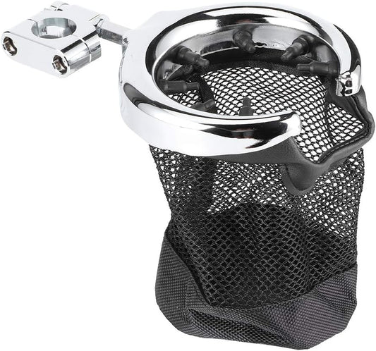 Akozon Motorcycle Cup Holder Brake Grill Drinks Basket for GoldWing GL1500 for Boulevard (1 Inch Silver)