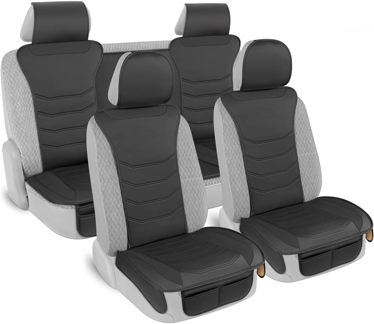 BDK Auto MTSC-9210-BG: Slim-Fit Pu Leather Seat Cushion/Beige
