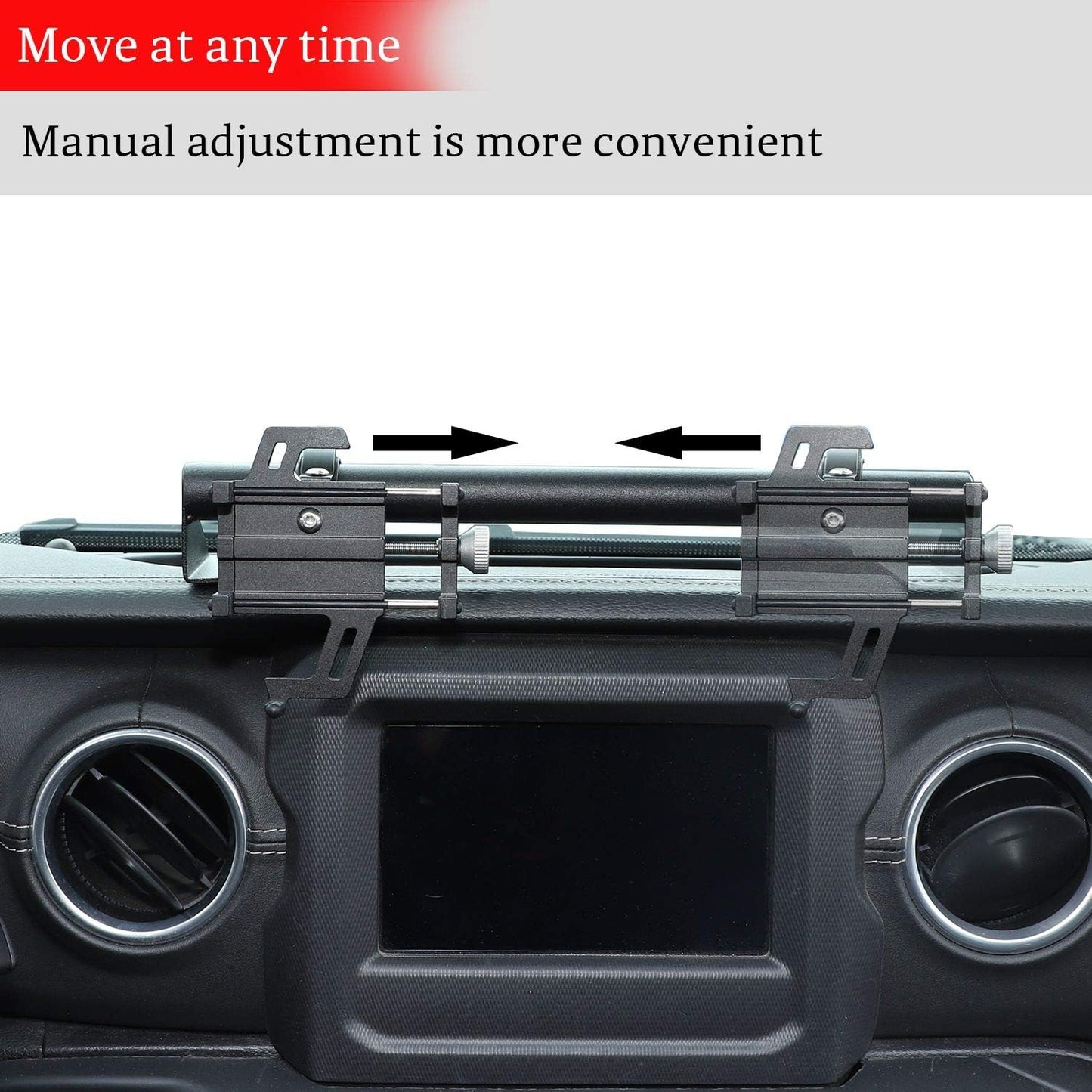 Phone Mount for Jeep JL Dash Cell Phone Holder Compatible with 2018-2023 Jeep Wrangler JL JLU Sport Rubicon Sahara & Gladiator JT