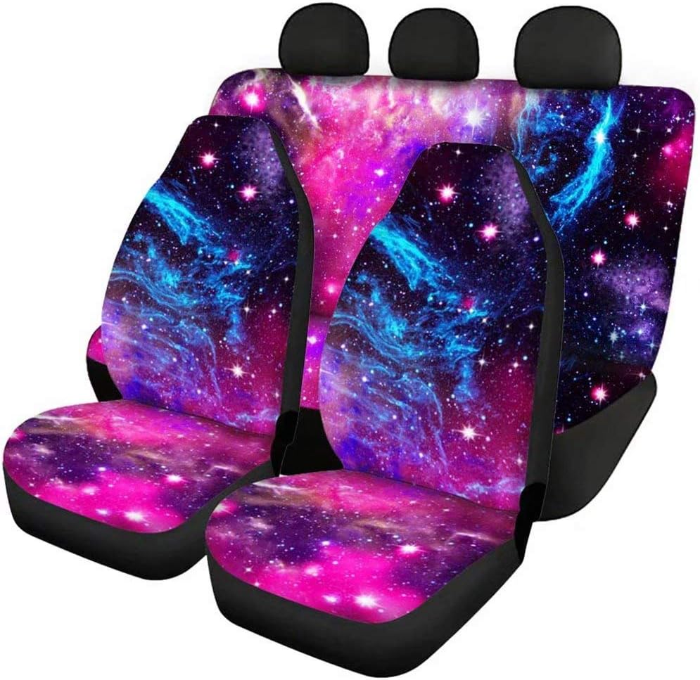 AFPANQZ Oriental Dragon Print Car Seat Covers Full Set for Back Seat Front Seats Universal Fit Most Cars SUVs Trucks Vans Comfortable Auto Seat Protection Full Set for Women Men Black Red