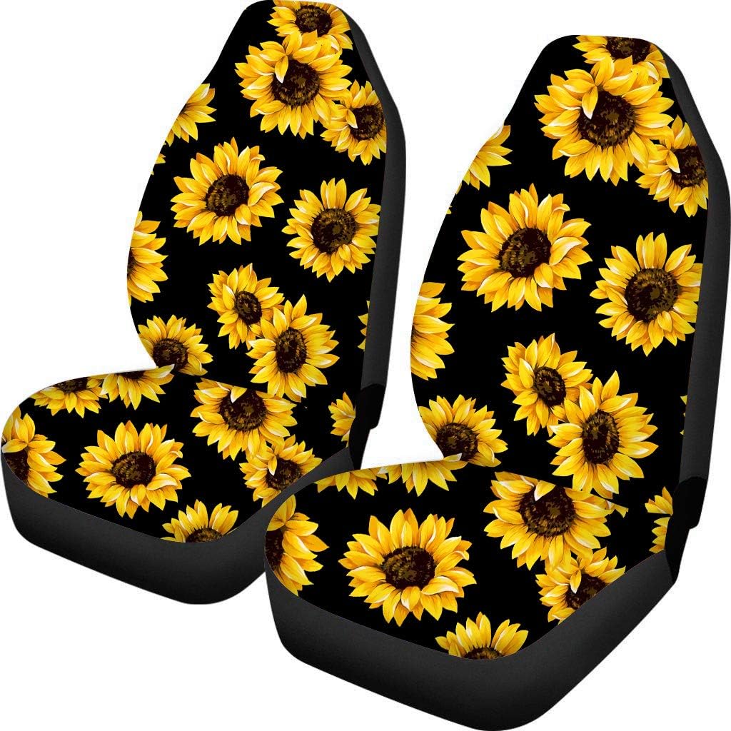 TOADDMOS Bohemian Colorful Mandala Patchwork Car Seat Covers Bucket Front Seats Protector,Universal Fit Cars,Sedan,SUV