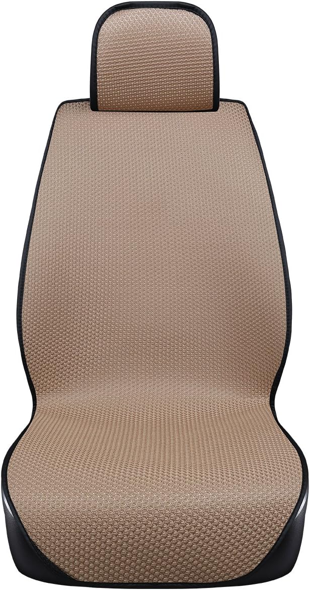 DINKANUR Breathable PU Leather Auto Universal Car Seat Covers Car Interior Driver and Passenger Seat Cover Car Seat Cushions for Cars (2 PCS) (Black-B)