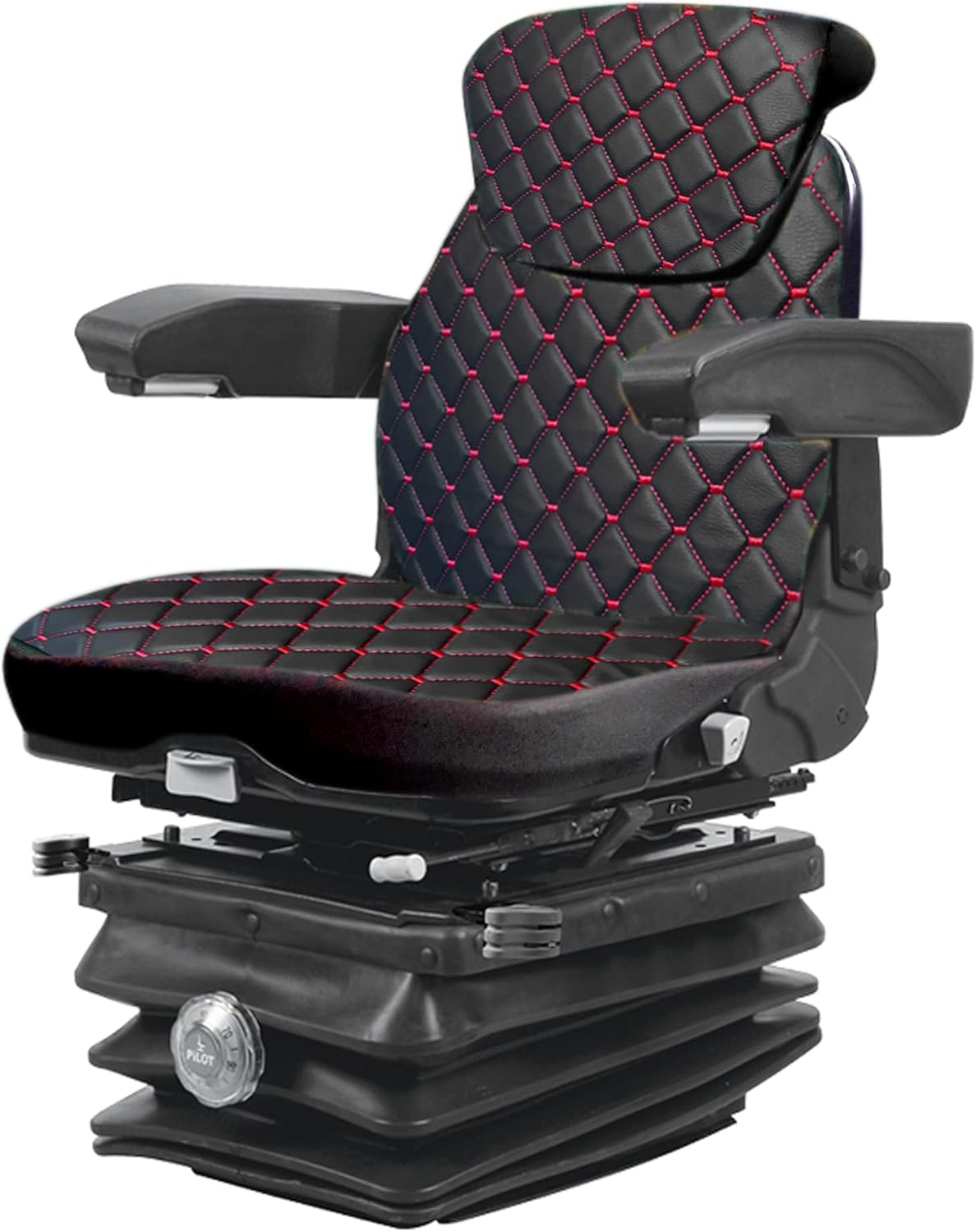 Binbir Trend Heavy Duty Universal Tractor Seat Cover for Cabinet Tractors with Headrest, Forklift Seat Cover - Kapitone Black C3T-101…