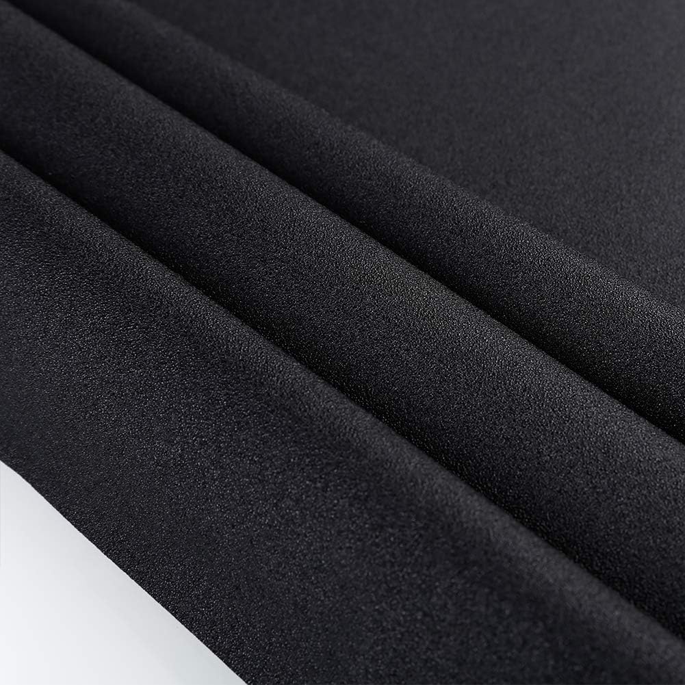 WochiTV Total Blackout Window Film 100% Light Blocking Non Adhesive No Residue Removable Opaque Static Cling Privacy Glass Tint for Home Bedroom Darkening Heat Control (35.4 in x 16.4 Ft)