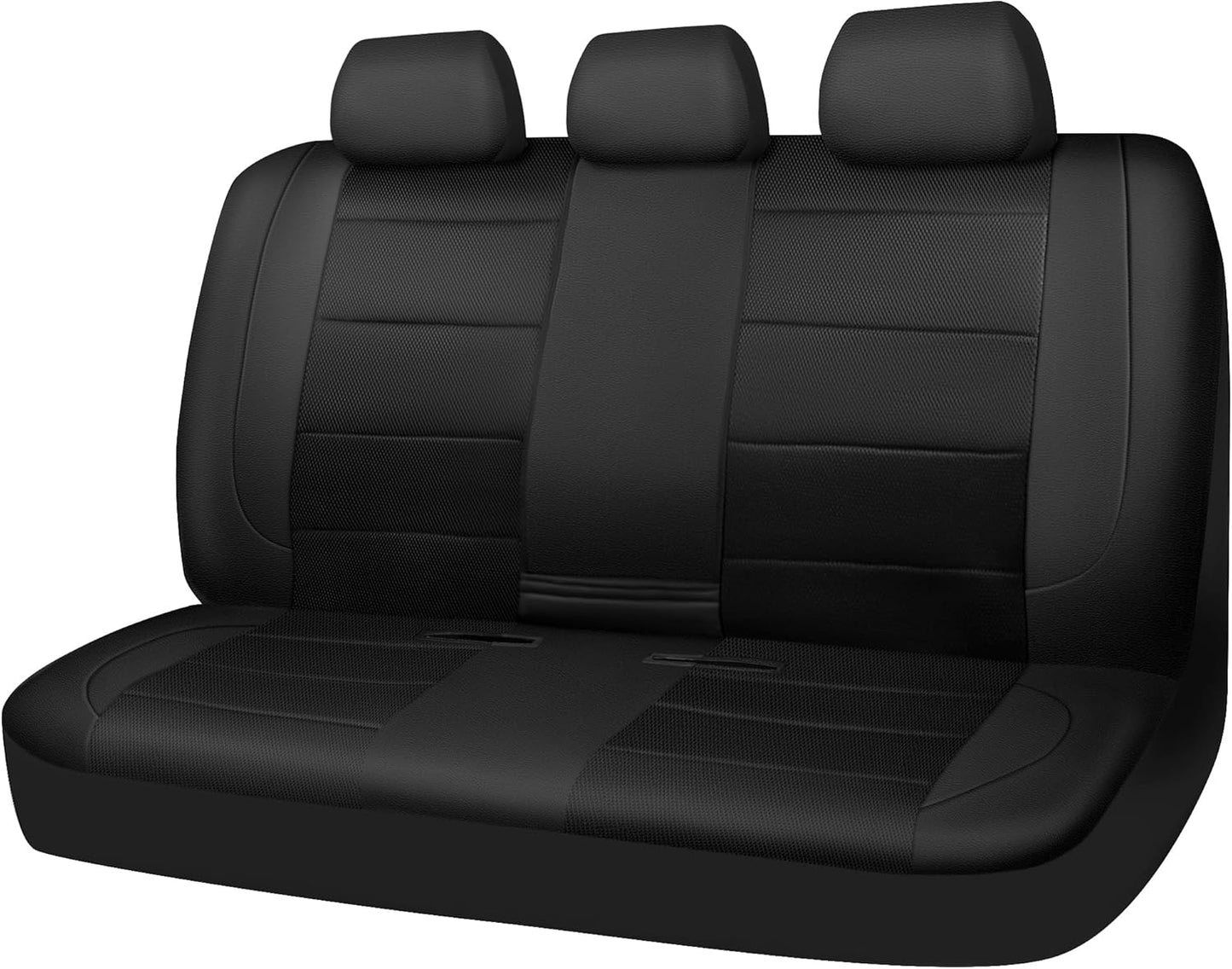 CAR PASS Leather Car Seat Covers Front Seats only, with Air Mesh Front Seat Covers Breathable, Cool Automotive Seat Covers 2 Pack, Universal Fit Most Cars,SUV,Truck,Van Airbag Compatible(Black Green)