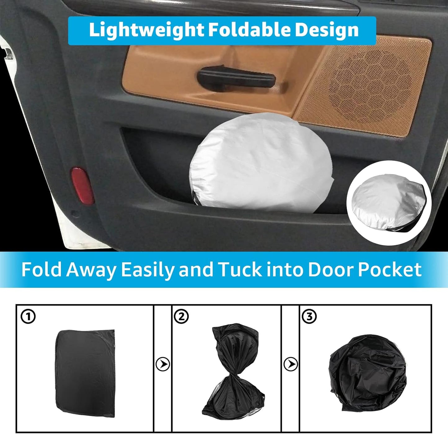 Proadsy Front Windshield and Side Windows Custom Fit 2018-2025 Freightliner Cascadia, Semi-Truck Semi, Commercial & Big Rig Truck Sun Shade Foldable Sun Protector Privacy Cover 2025 Upgrade