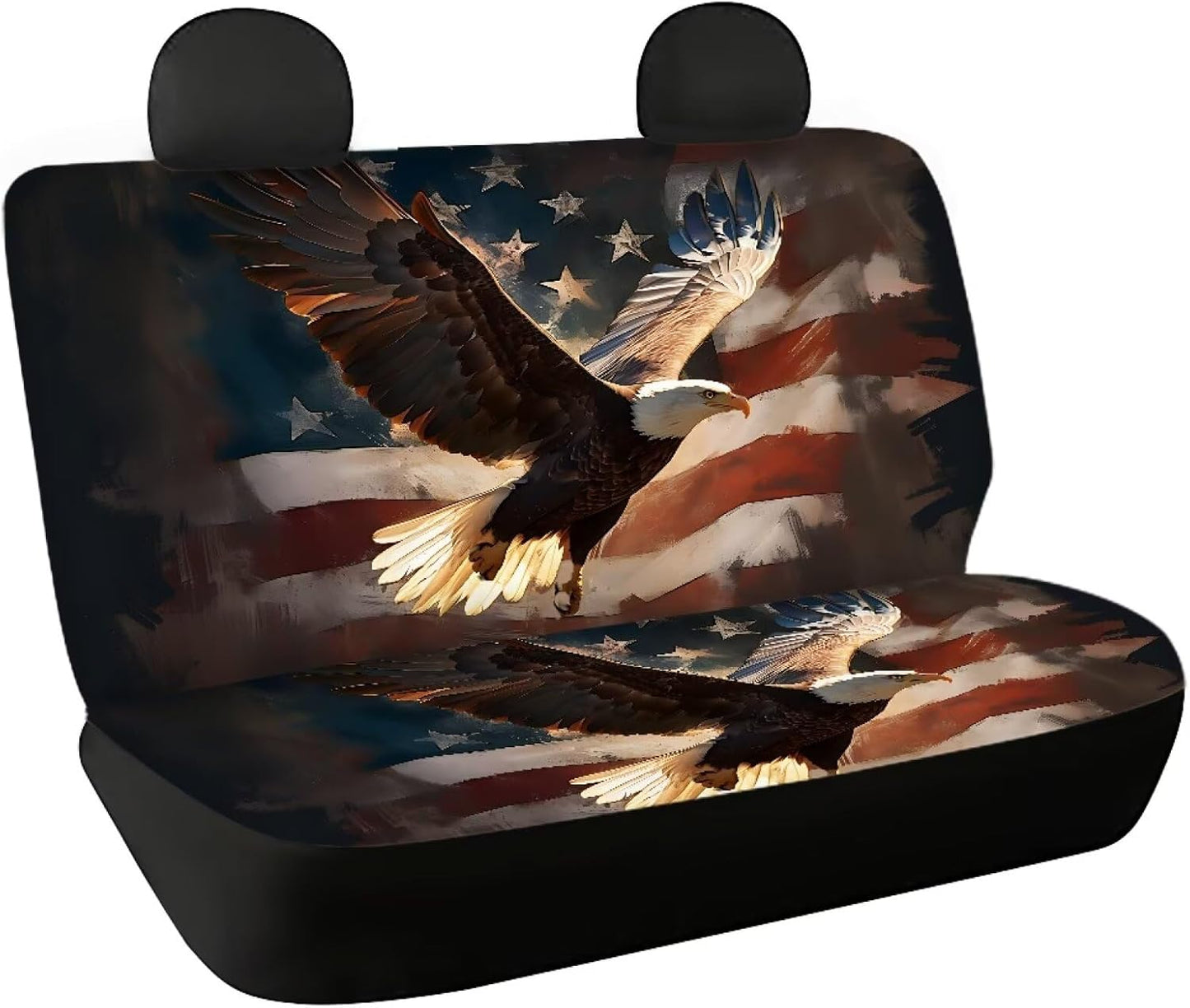 AFPANQZ Cowhide Milk Cow Print Car Rear Bench Protective Seat Cover - Brown, Polyester Fabric, Universal Fit, Full Wrap, Dust-Proof - For Trucks, Vans, SUVs