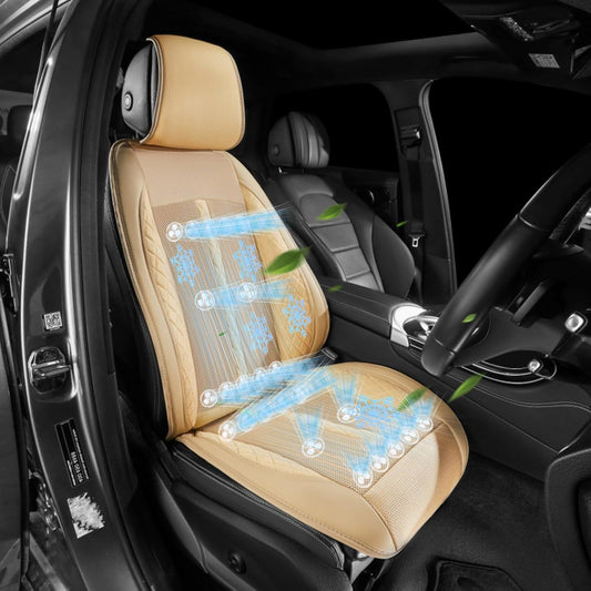 Cooling Car Seat,Car Fan Seat,12/24V System Cooling Car Seat Cushion 24 Fans 3 Cooling Speeds Anti-Sweat Universal Car Seat Covers for Summer Driving,Beige,car