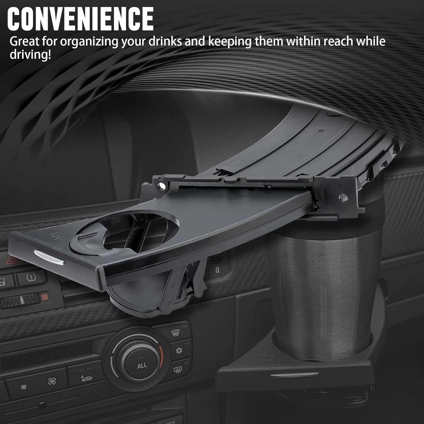 WEILEITE Replacement Cup Holder Compatible with BMW 3 Series E90 E92 328i E93 E91 335i 330i 325i 325xi 328xi 323i 330xi 335xi 335is 335d 2006-2013 Replace 51459173463(Front Left Driver Side)