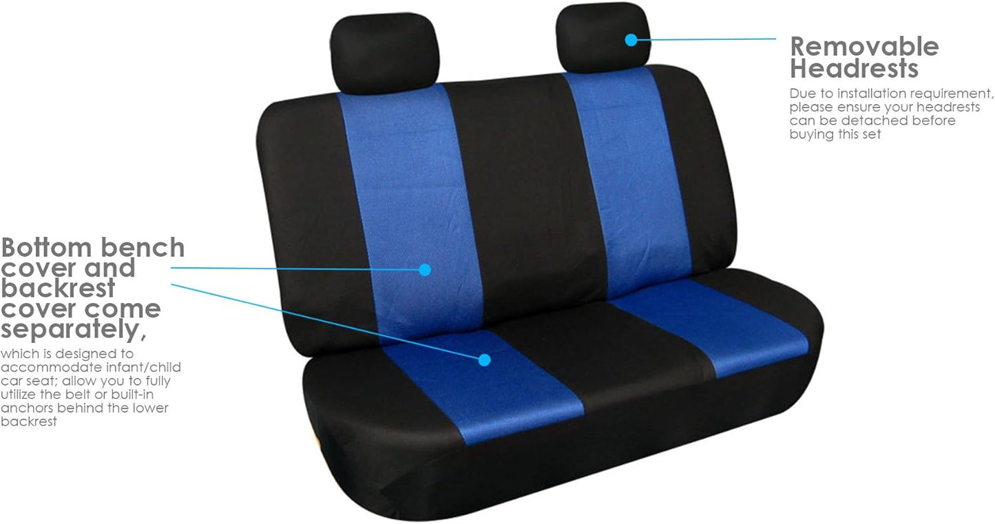 FH Group FB102BLUE114 Blue 3D Air Mesh Auto Seat Cover (Full Set)