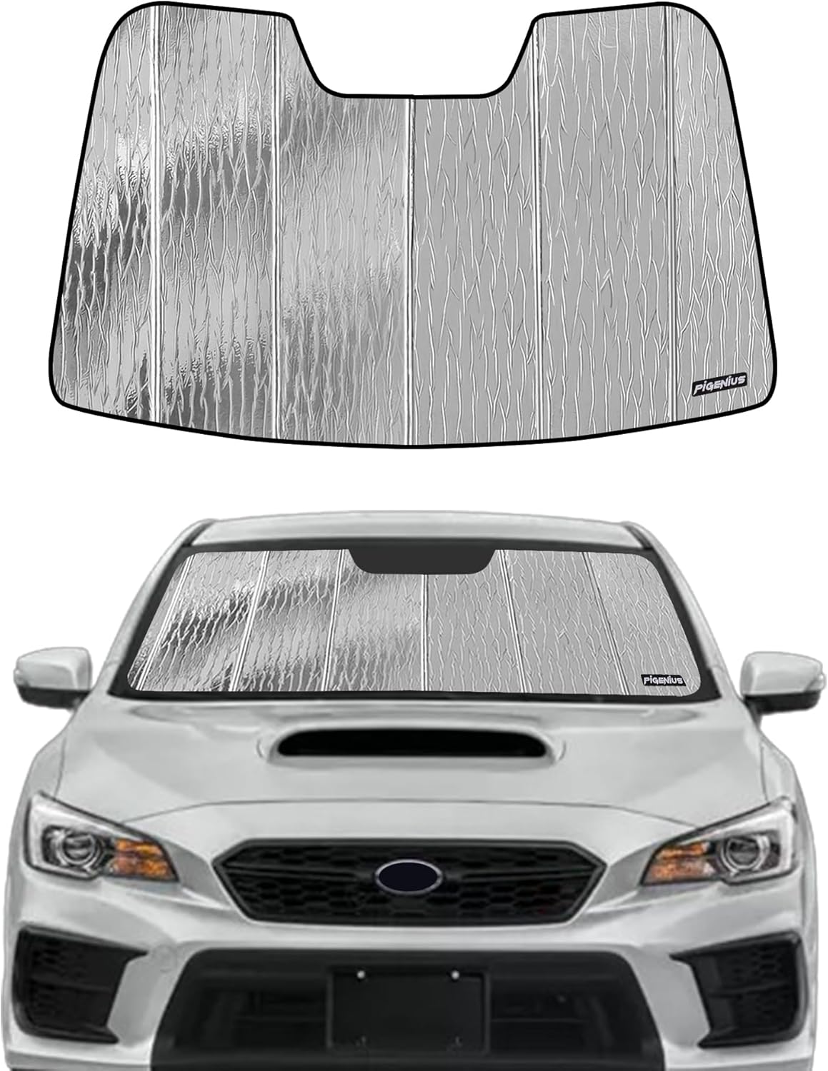 Pigenius Windshield Sun Shade for 2022 Subaru WRX Front Window Sunshade - Premium Folding Sunshade(Without Eyesight Driver Assist)