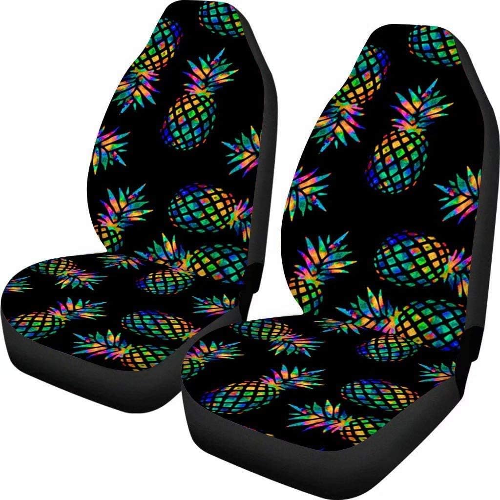 KEIAHUAN Galaxy Owl Car Seat Cover for Women Men, 2 Packs High Back Bucket Universal Fit Auto Seat Covers for Cars, Trucks, SUV, or Van