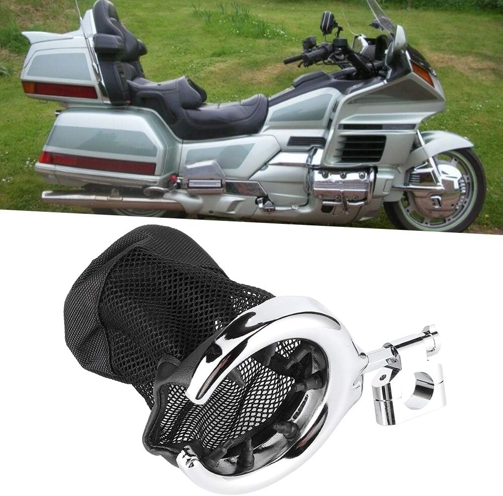 Akozon Motorcycle Cup Holder Brake Grill Drinks Basket for GoldWing GL1500 for Boulevard (1 Inch Silver)