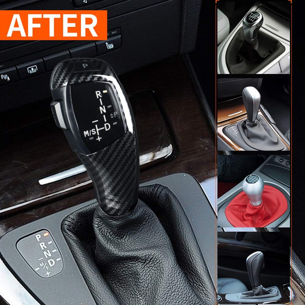 Gear Shift knob retrofit kit for e90 - Car Gear Shift, LHD Automatic LED Gear Shift Knob Retrofit Kit Fit for BMW E90 E92 E84 E89 for F30 Style(Carbon)