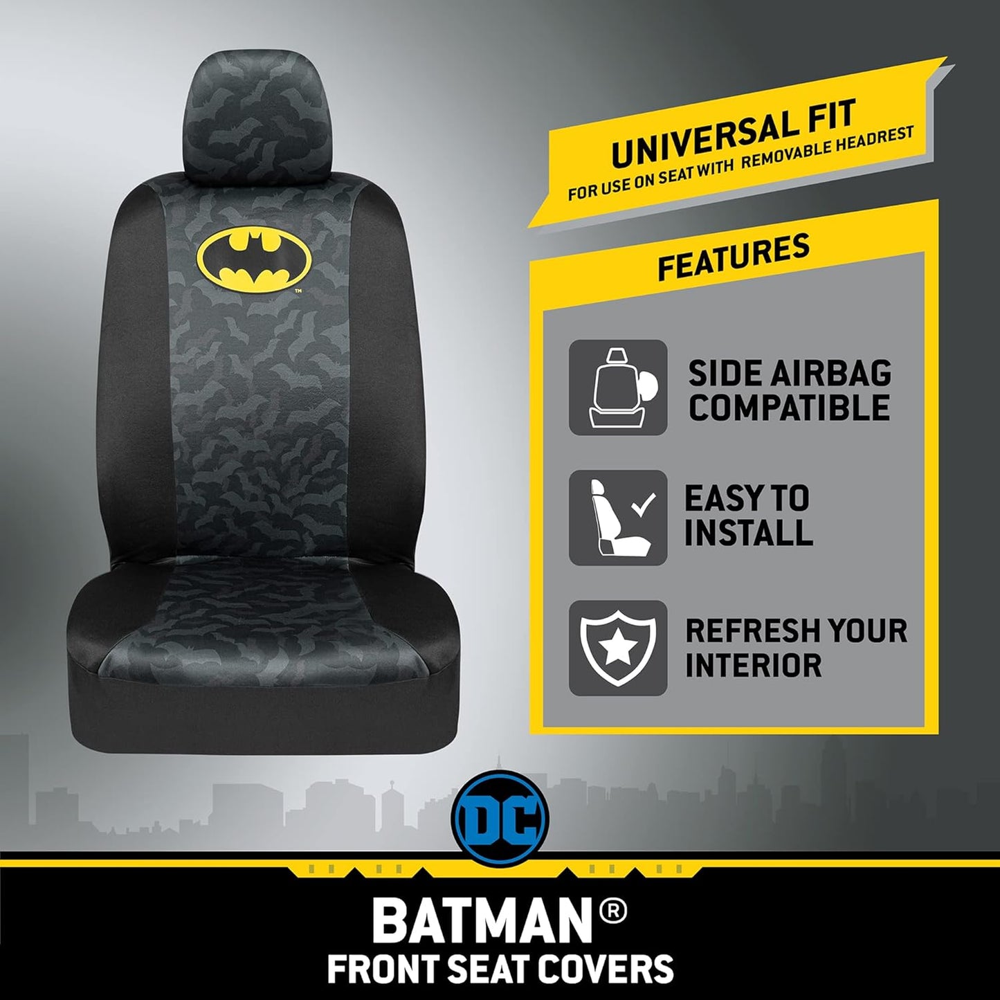 BDK Auto WBSC-1326: Batman Front Seat Covers