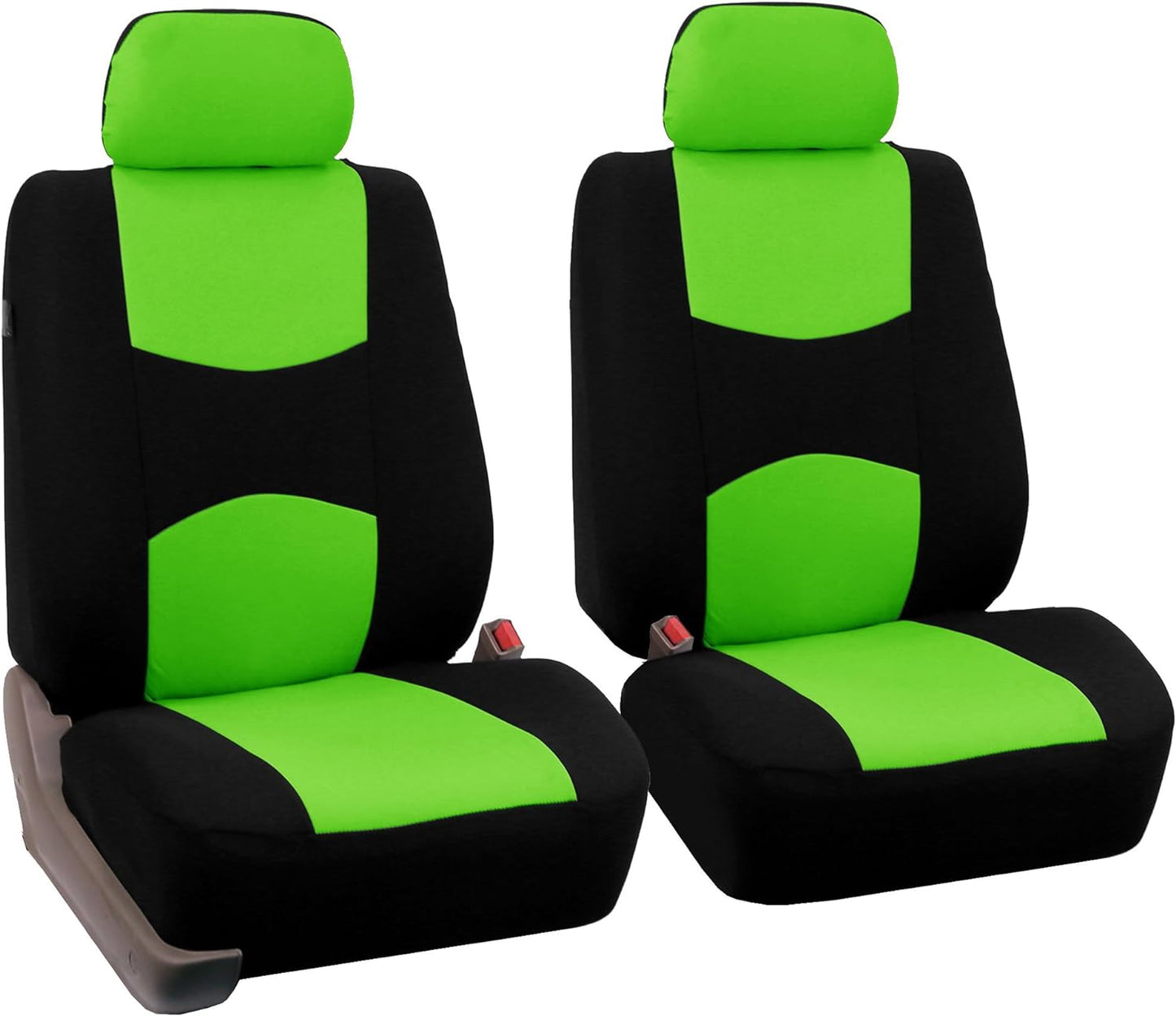 FH Group Car Seat Covers Front Set Cloth -Seat Covers for Low Back Seats with Removable Headrest,Universal Fit,Automotive Seat Cover,Airbag Compatible Car Seat Cover for SUV,Sedan,Van Burgundy