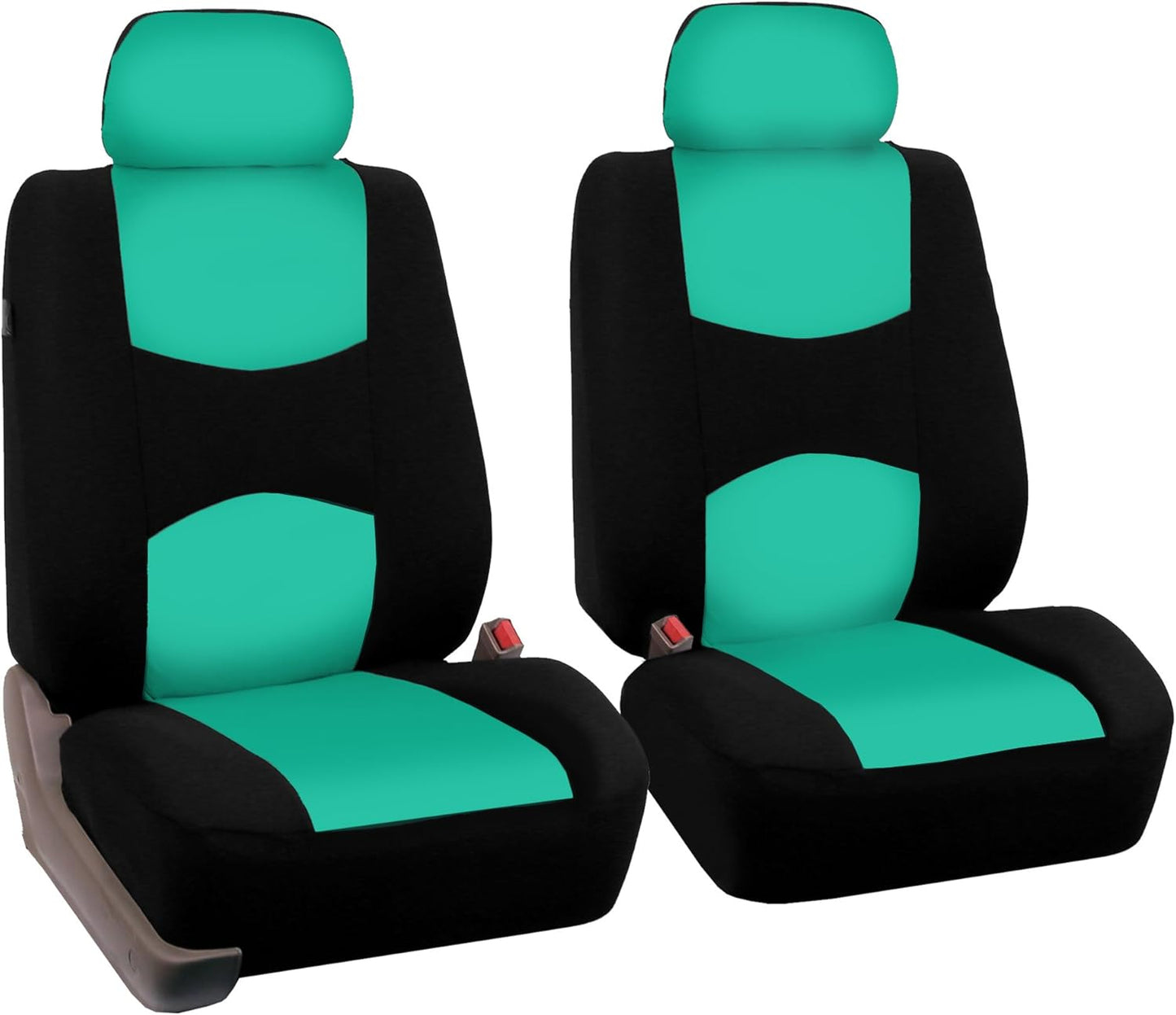 FH Group Car Seat Covers Front Set Cloth -Seat Covers for Low Back Seats with Removable Headrest,Universal Fit,Automotive Seat Cover,Airbag Compatible Car Seat Cover for SUV,Sedan,Van Burgundy