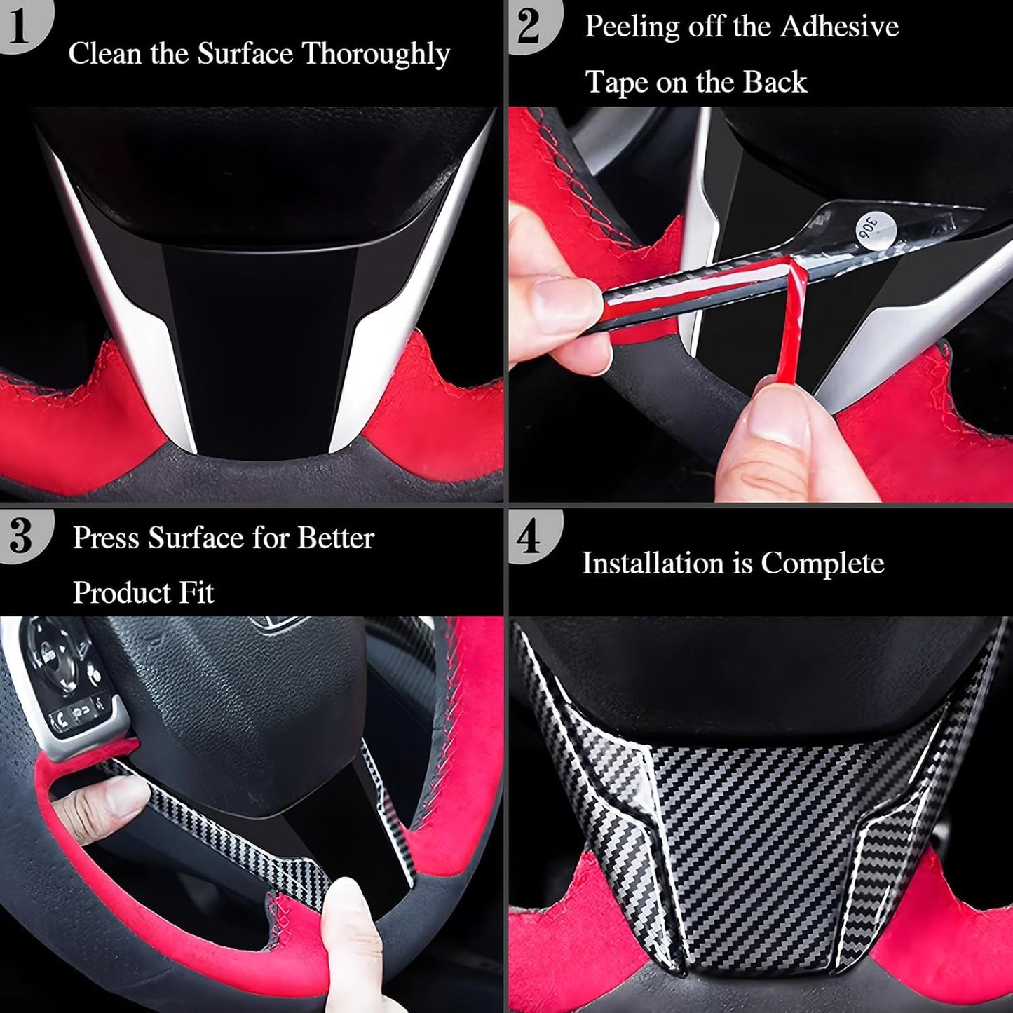 JUIVEEL Carbon Fiber Style Car Front Side Air Outlet Vent Frame Trim Compatible with Hyundai Veloster JS N line 2019-2023 Automotive Accessories