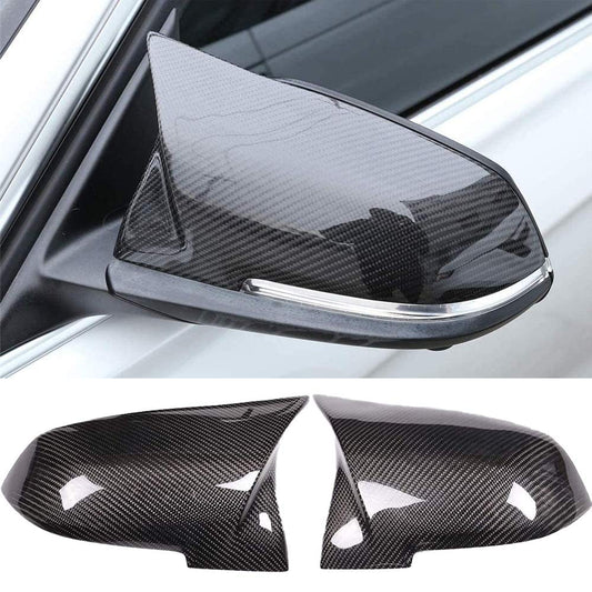 for BMW 3 Series F30 F34 1 Series F20 2 Series F22 4 Series F32 F33 F36 F87(M2) X1 Sereis E84 2013-2015 Replacement Rearview Mirror Cover Cap (Carbon Fiber)