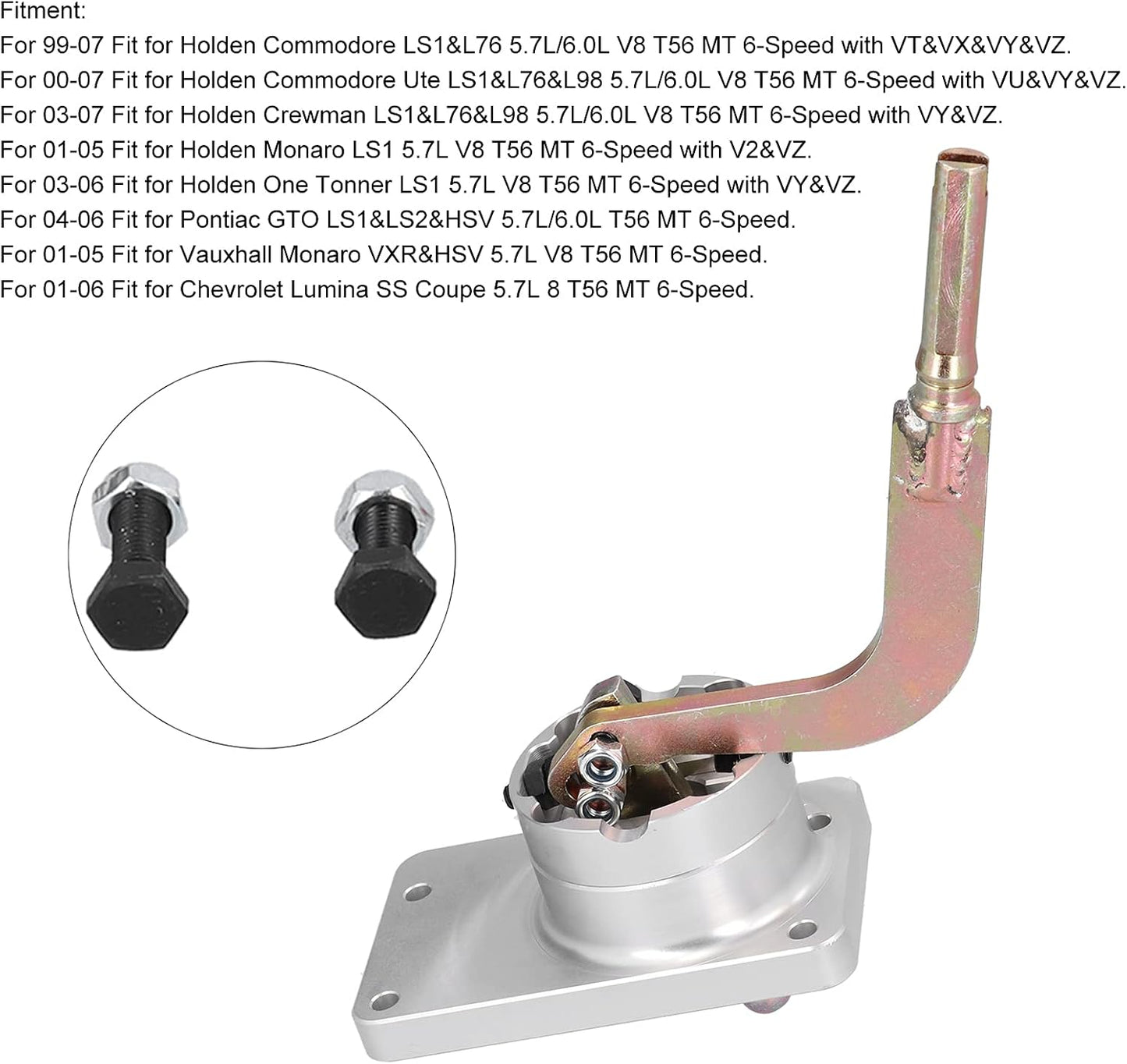 Short Throw Shifter, Aluminum Alloy Iron Quick Shift Short Shifter More Responsive Fit for Holden Commodore/Crewman/Monaro