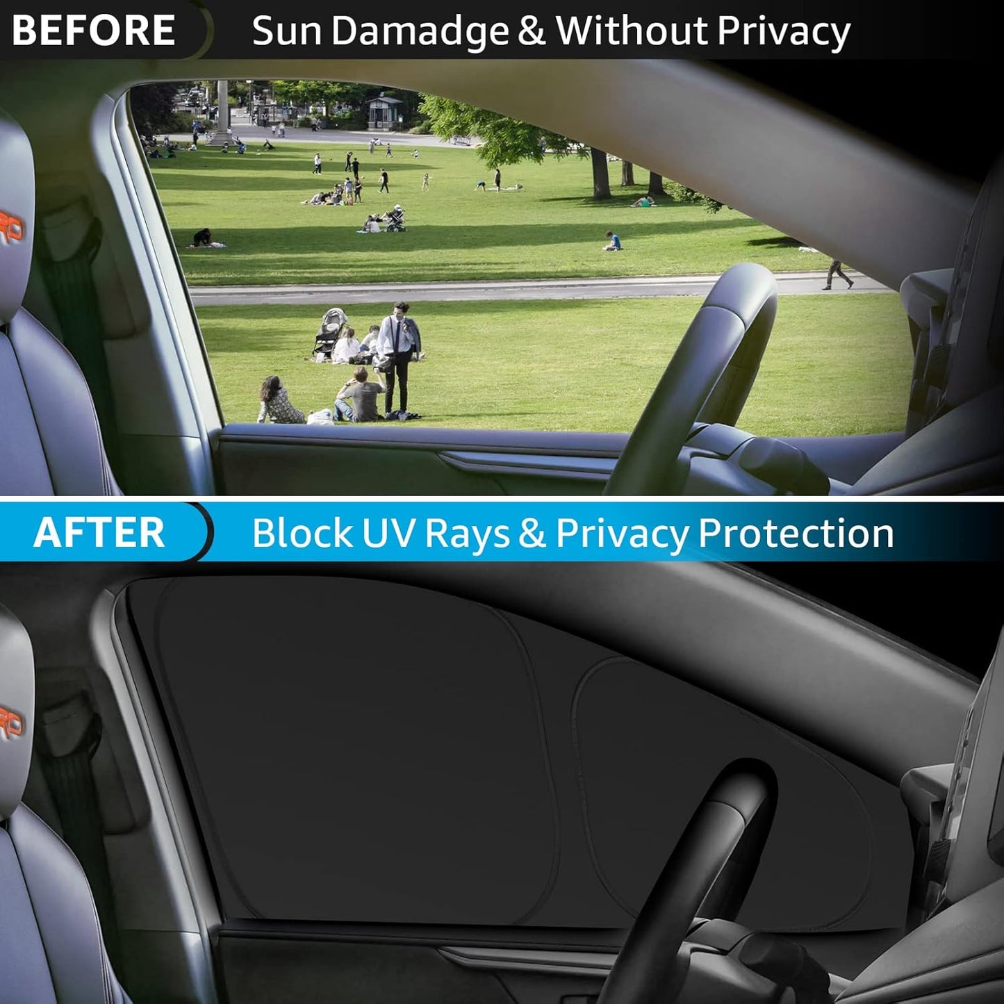 Proadsy Window Shades for Rav4 2018-2022 Side Windows Rear Windshield Triangular Window Sunshade for Baby/Camping Sun UV Rays and Privacy Protection Set of 7