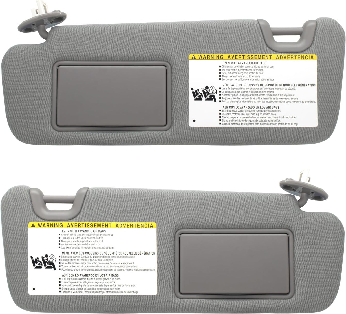 NHILES Left Driver Side Sun Visor Compatible with Toyota Highlander 2014 2015 2016 2017 2018 2019 Replaces# 74320-0E074-A0 Color Flaxen
