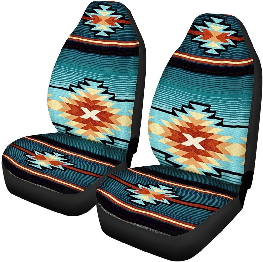 KEIAHUAN Galaxy Owl Car Seat Cover for Women Men, 2 Packs High Back Bucket Universal Fit Auto Seat Covers for Cars, Trucks, SUV, or Van