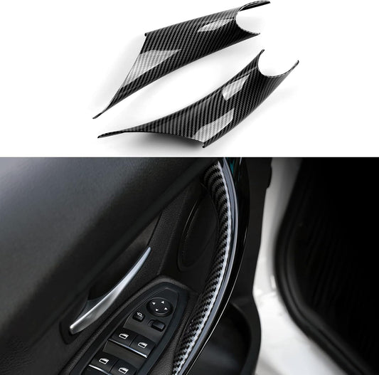 HENGYUESHANG Car Door Pull Handles Cover Carbon Style ABS Trim Decoration fits for BMW 3 4 Series F30 F31 F34 3GT F32 F33 F36 2012-2019 Interior Accessories