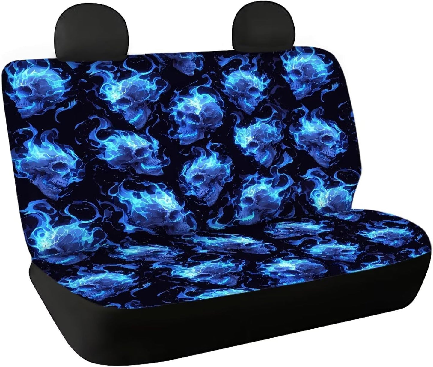 AFPANQZ Cowhide Milk Cow Print Car Rear Bench Protective Seat Cover - Brown, Polyester Fabric, Universal Fit, Full Wrap, Dust-Proof - For Trucks, Vans, SUVs