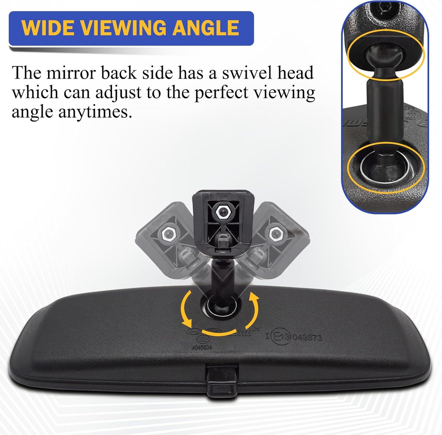 OEM Factory Interior Rear View Mirror Assembly for 11-15 Hyundai Elantra/Sonata 11-14/Tucson 11-15/Veloster 12-15/Kia Forte 10-15/Optima 11-15/Forte5 Sorento Soul