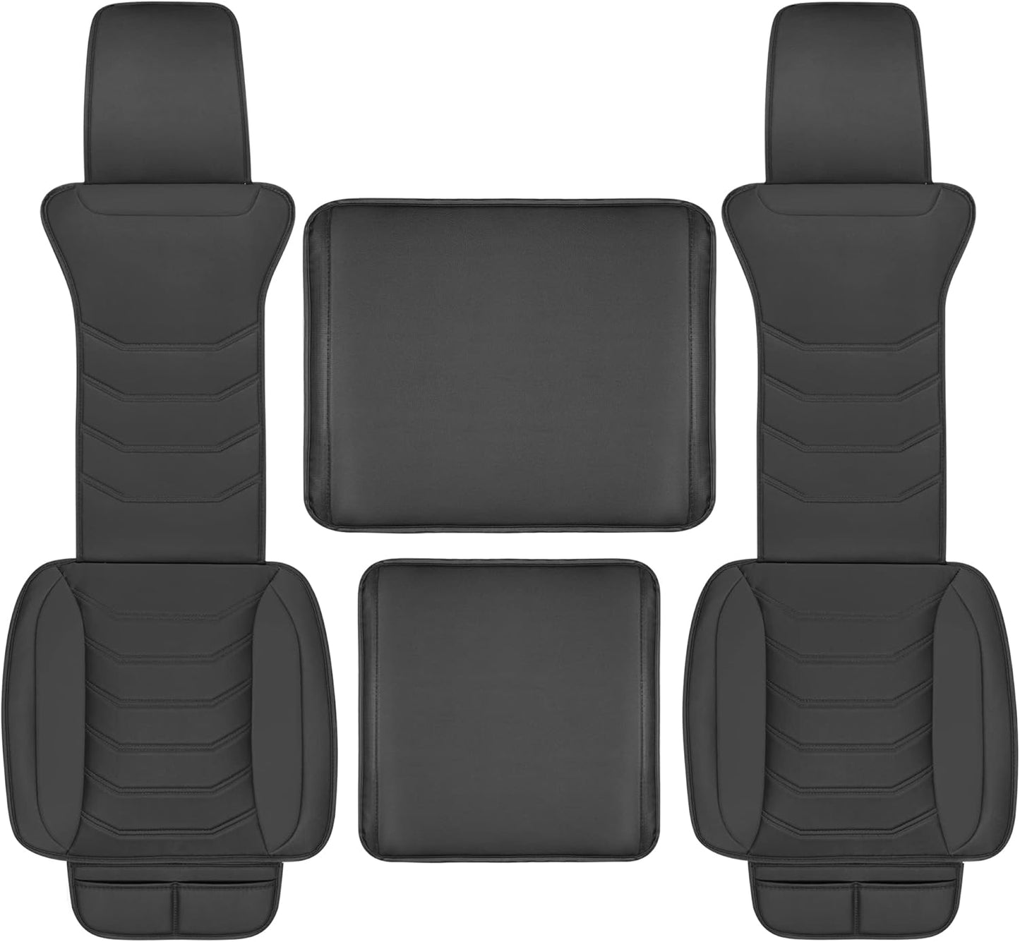 BDK Auto MTSC-9211-BK: Luxefit Faux Leather Bench Seat Cover/Black