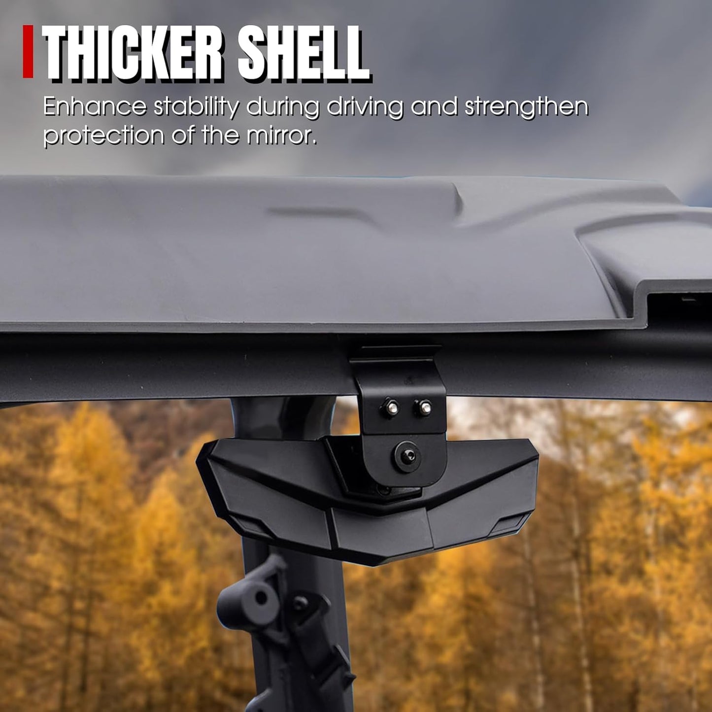 A & UTV PRO Rear View Mirror for Polaris Ranger/Can Am Defender, Center Convex Rearview Mirror for 2015-2024 Polaris Ranger XP 1000 570 XP 900, 2017-2024 Can Am Defender Accessories, 1PC