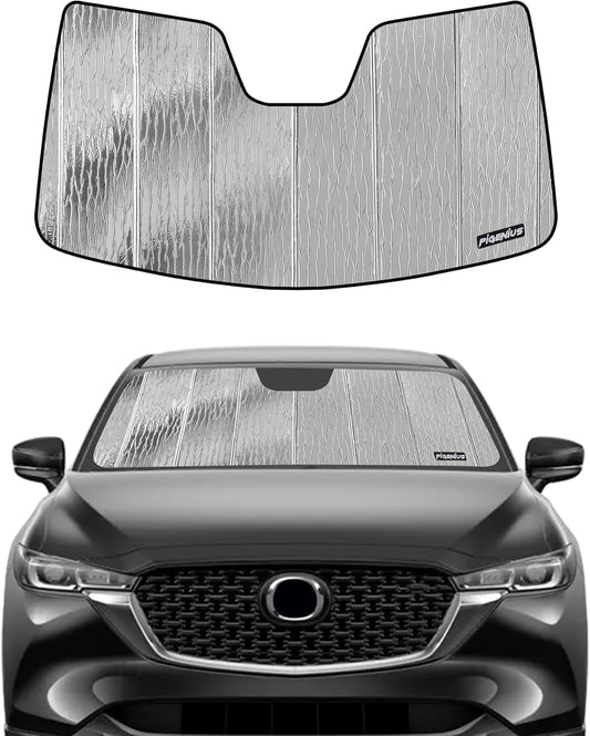 Pigenius Windshield Sun Shade for 2017-2022 Mazda CX-5 - Premium Folding Sunshade