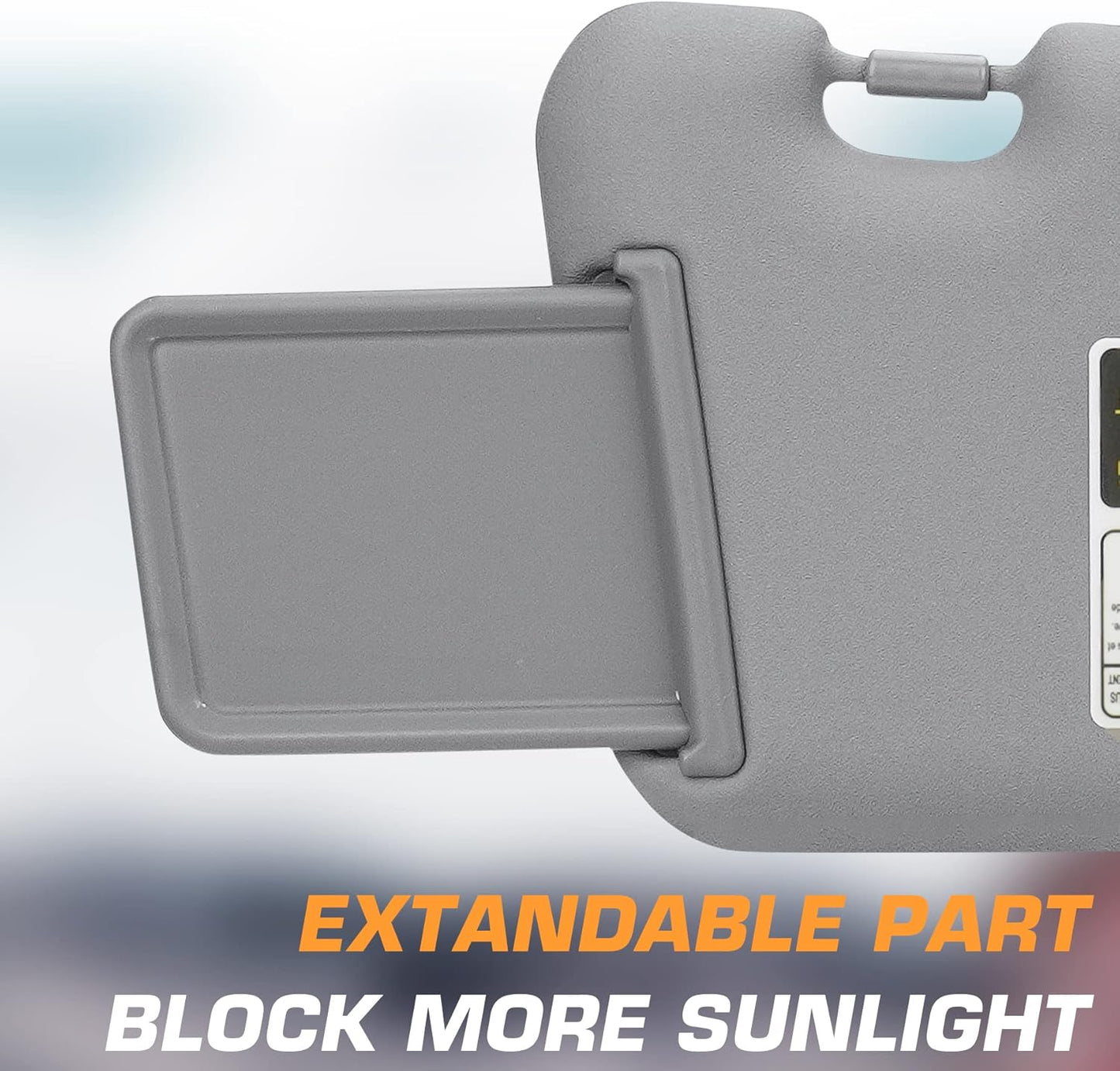 TadaMark Left Driver & Right Passenger Side Sun Visor Fit for Toyota RAV4 2006 2007 2008 2009 2010 2011 2012 2013 Gray with Light Replace # ‎74320-42501-B2 74310-42452-B2 (1 Pair)