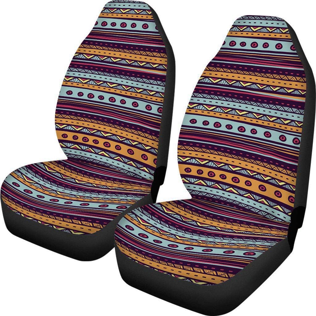 TOADDMOS Bohemian Colorful Mandala Patchwork Car Seat Covers Bucket Front Seats Protector,Universal Fit Cars,Sedan,SUV