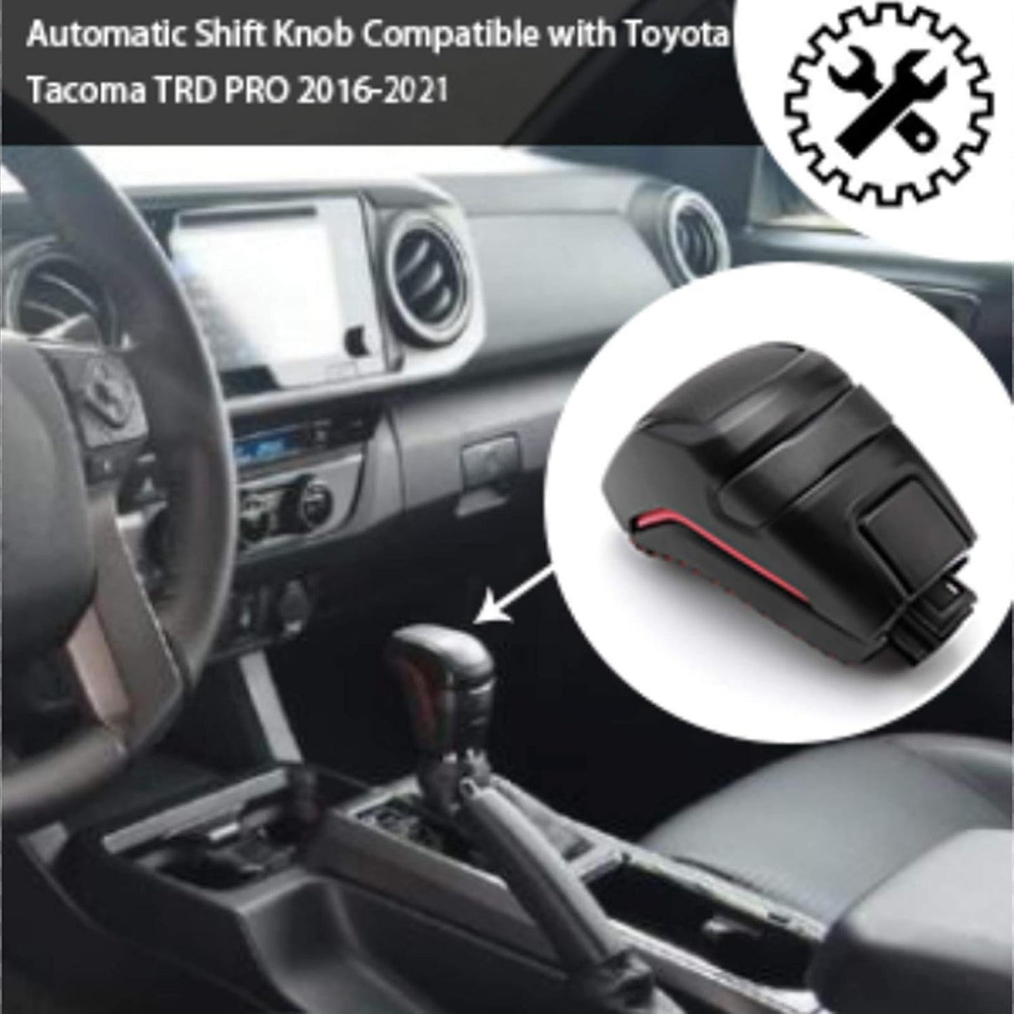 WEILEITE Gear Shift Knob Handle Assembly Compatible with Toyota Tacoma TRD PRO 2016-2022 Replace PTR57-35170