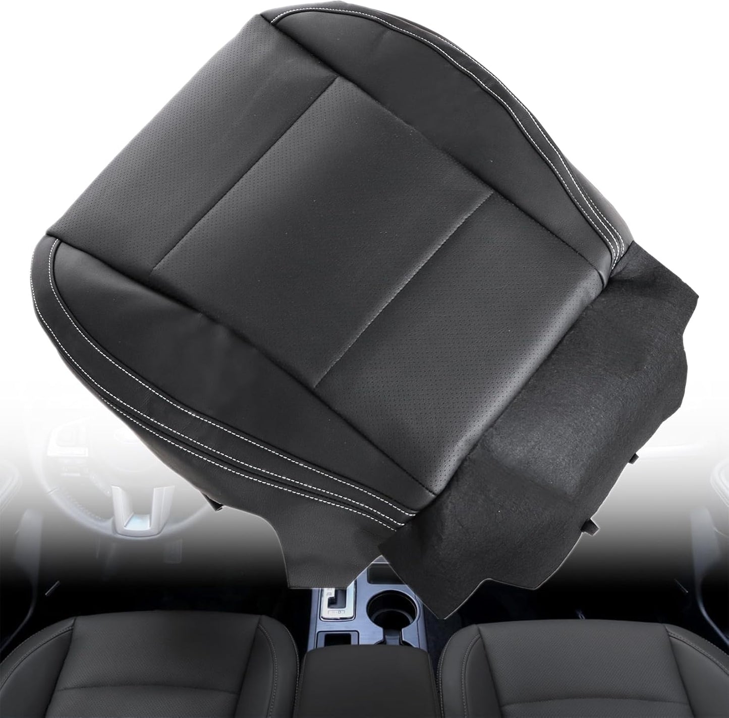 NLQR Front Driver Bottom Seat Cover Replacement Perforated Microfiber Leather Black for Subaru Outback 2015 2016 2017 2018 2019