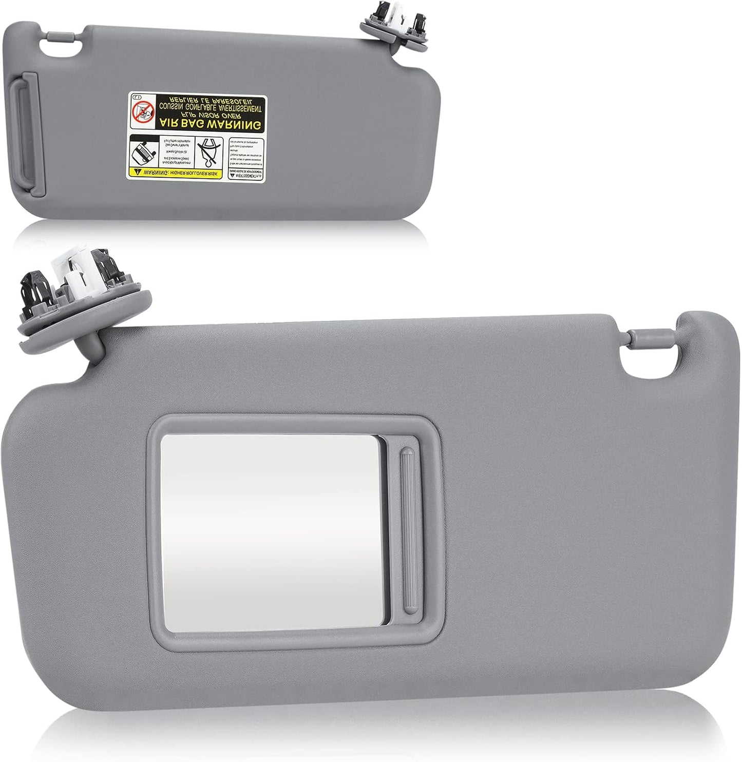 2Pcs Driver & Passenger Sun Visor Fit for Toyota RAV4 (Roof with Light) 2006 2007 2008 2009 2010 2011 2012 2013, Replace for 74320-42501-B2, 74310-42452-B2, Beige